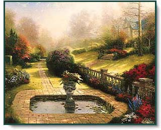 Thomas Kinkade - Gardens Beyond Autumn Gate