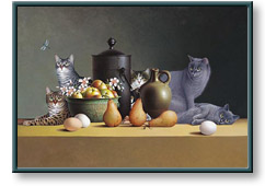 Braldt Bralds art print: Still Life with Three Eggs and Four Pairs