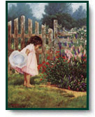 June Dudley art print: Grandmother's Garden