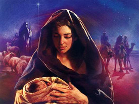 Mary and Baby Jesus by Nathan Greene