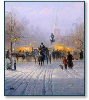 G. Harvey - Winter Evening in Old Boston
