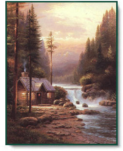 Thomas Kinkade - Evening in the Forest