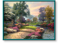 Living Waters: Golfer's Paradise, Hole in One by Thomas Kinkade