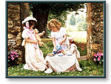 Sandra Kuck art print: Sunday Tea